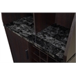 Pemberly Row Modern Wine Storage Bar in Espresso Wood Finish