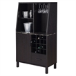 Pemberly Row Modern Wine Storage Bar in Espresso Wood Finish