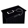 Pemberly Row End Table with Charging Station in Black Wood Finish