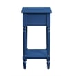 Pemberly Row Contemporary Square Accent Table in Blue Wood Finish