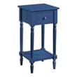 Pemberly Row Contemporary Square Accent Table in Blue Wood Finish
