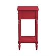 Pemberly Row Contemporary Square Accent Table in Red Wood Finish