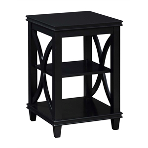 Pemberly Row Modern / Contemporary End Table in Black Wood Finish