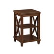 Pemberly Row Modern / Contemporary End Table in Espresso Wood Finish