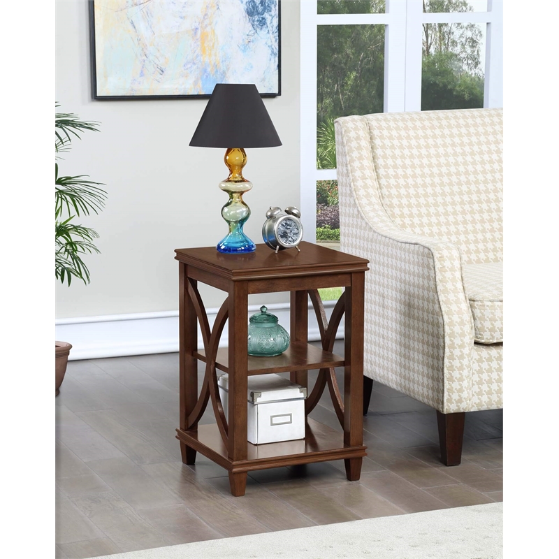 Pemberly Row Modern / Contemporary End Table in Espresso Wood Finish
