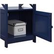 Pemberly Row End Table with Cabinet in Cobalt Blue Wood Finish