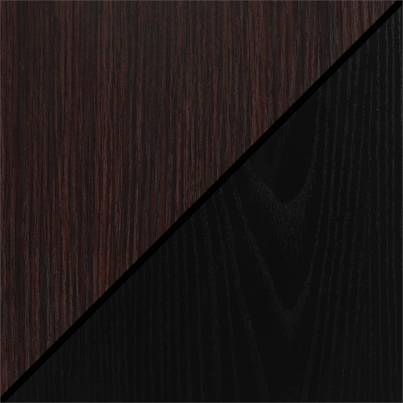 Pemberly Row Two-Drawer Desk with Charging Station in Black Wood