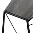 Pemberly Row Folding Desk in Gray Wood Finish and Black Metal Frame