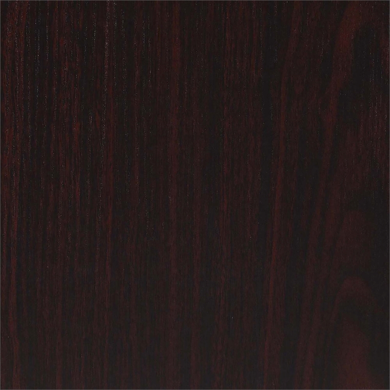 Pemberly Row Modern Double Trestle Desk in Espresso Wood Finish