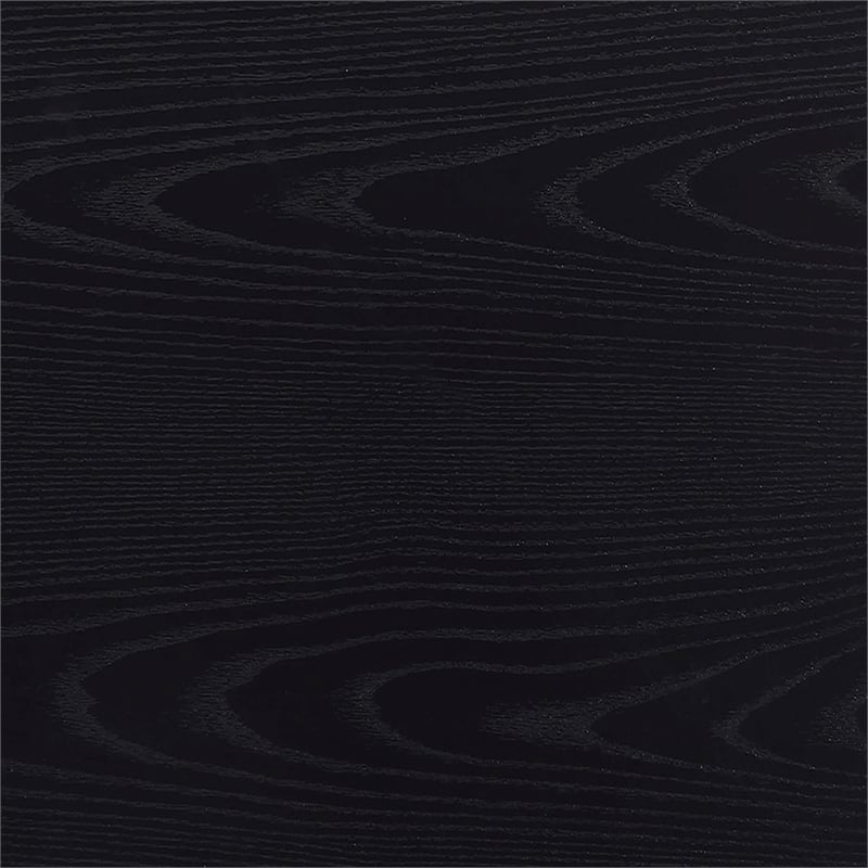 Pemberly Row Trestle Desk with Charging Station in Black Wood Finish