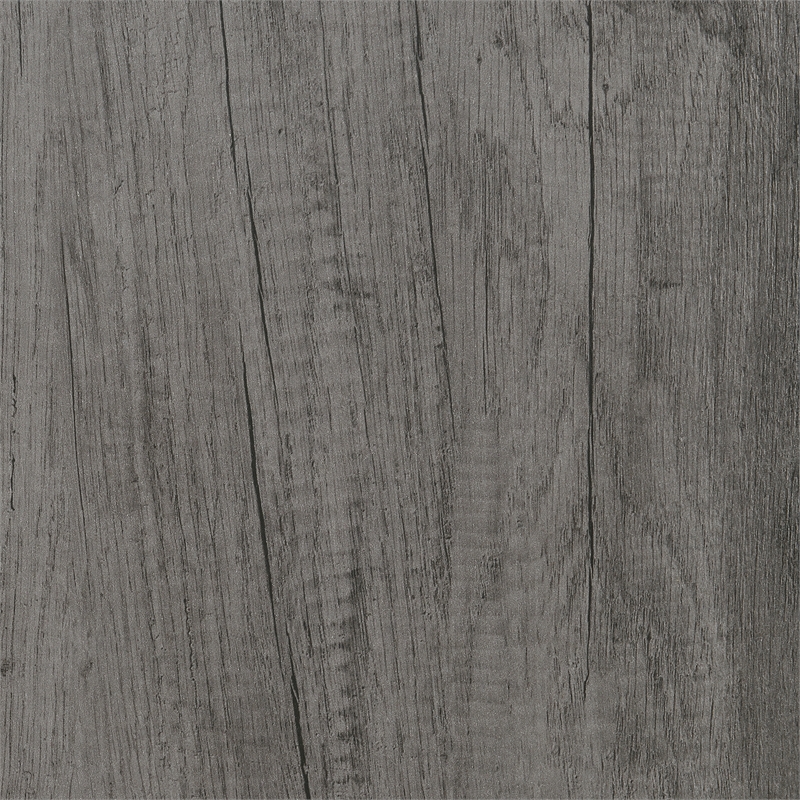 Pemberly Row Trestle Desk with Charging Station in Gray Wood