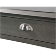 Pemberly Row French Stainless Steel Top Kitchen Cart- Gray Wood