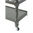 Pemberly Row French Stainless Steel Top Kitchen Cart- Gray Wood