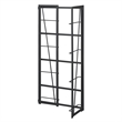 Pemberly Row Folding Four-Tier Bookshelf in Black Wood Finish