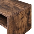 Pemberly Row Deluxe Coffee Table with Shelves in Nutmeg Wood Finish