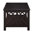 Pemberly Row Coffee Table with Shelf in Espresso Wood Finish