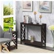 Pemberly Row Console Table with Shelf in Espresso Wood Finish
