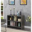 Pemberly Row Console Three-Tier Bookcase in Gray Wood Finish