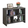 Pemberly Row Console Three-Tier Bookcase in Gray Wood Finish