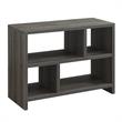 Pemberly Row Console Three-Tier Bookcase in Gray Wood Finish