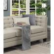 Pemberly Row Contemporary C End Table in Gray Faux Marble Wood