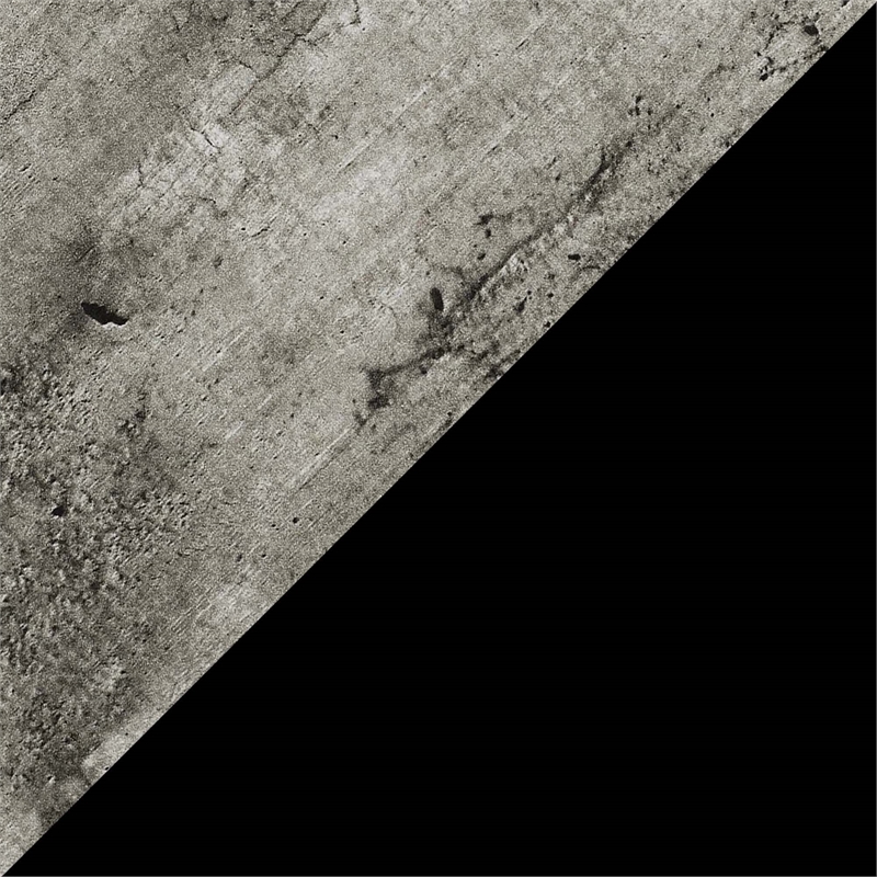 Pemberly Row Trestle Desk with Shelves in Gray Faux Birch Wood Finish