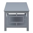 Pemberly Row Modern Coffee Table with Shelf in Gray Wood Finish