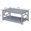 Pemberly Row Modern Coffee Table with Shelf in Gray Wood Finish