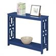 Pemberly Row Modern Console Table with Shelf in Cobalt Blue Wood