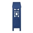 Pemberly Row Modern Console Table with Shelf in Cobalt Blue Wood