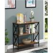 Pemberly Row Modern Three-Tier Bookcase in Nutmeg Wood Finish