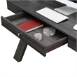 Pemberly Row Contemporary One-Drawer Desk in Gray Wood Finish