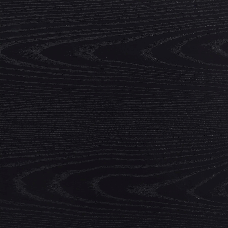 Pemberly Row No-Tools Printer Stand with Shelves in Black Wood Finish