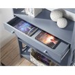 Pemberly Row Modern 5-Tier Bookcase with Drawer in Gray Wood