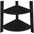 Pemberly Row Modern 5-Tier Wide Corner Bookcase in Black Wood