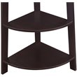 Pemberly Row Modern 5-Tier Wide Corner Bookcase in Espresso Wood