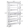 Pemberly Row Modern 5-Tier Bookcase with Drawer in White Wood