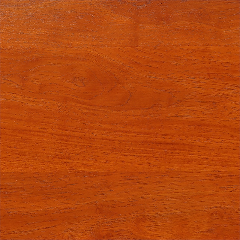 Pemberly Row Three-Drawer Hall Table with Shelf in Cherry Wood