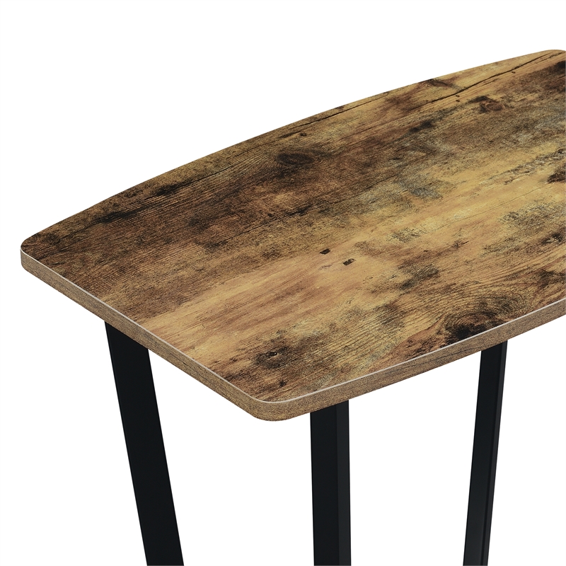 Pemberly Row Modern End Table with Shelf in Nutmeg Wood Finish