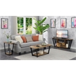 Pemberly Row Modern End Table with Shelf in Nutmeg Wood Finish