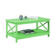 Pemberly Row Coffee Table with Shelf in Lime Green Wood Finish