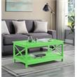 Pemberly Row Coffee Table with Shelf in Lime Green Wood Finish