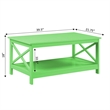 Pemberly Row Coffee Table with Shelf in Lime Green Wood Finish