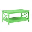 Pemberly Row Coffee Table with Shelf in Lime Green Wood Finish