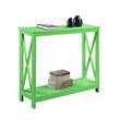 Pemberly Row Console Table with Shelf in Lime Green Wood Finish