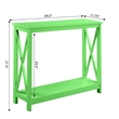 Pemberly Row Console Table with Shelf in Lime Green Wood Finish