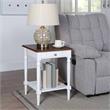 Pemberly Row One-Drawer End Table with Shelf in White Wood Finish