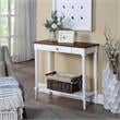 Pemberly Row One-Drawer Hall Table with Shelf in White Wood Finish