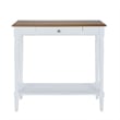 Pemberly Row One-Drawer Hall Table with Shelf in White Wood Finish
