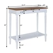 Pemberly Row One-Drawer Hall Table with Shelf in White Wood Finish